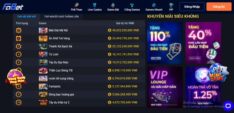 Tỷ lệ hoàn trả cao hơn cho thành viên VIP bl5555 code